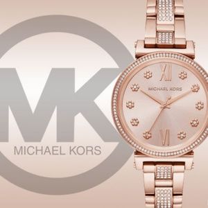 michael kors sofie pave rose gold watch